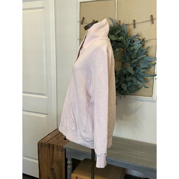TOMMY HILFIGER Light Pink Cowl Neck Pullover Shirt Top L - Picture 4 of 10